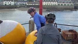 Fun at St Mawes quayside before we set off, rather late, for the second half of today's ride